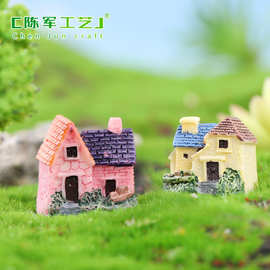 欧式乡村别墅 小房子房屋 微景观别墅房子树脂摆件 创意工艺品