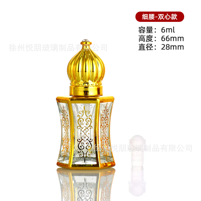 6ml; 파고다 커버 + 유리 볼 [더블 하트 패턴];