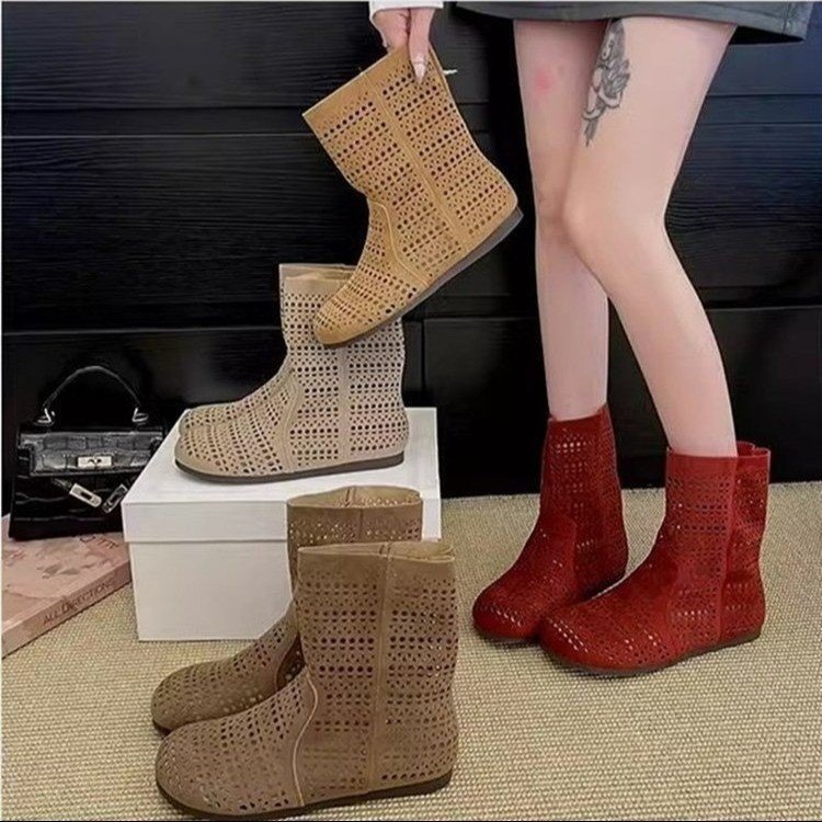 Yellow Martin Boots for Women 2023 New Autum Outdoor Hiking Thick-Soled Short Boots for Women British Style Mid-Calf Women's Boots Trendy