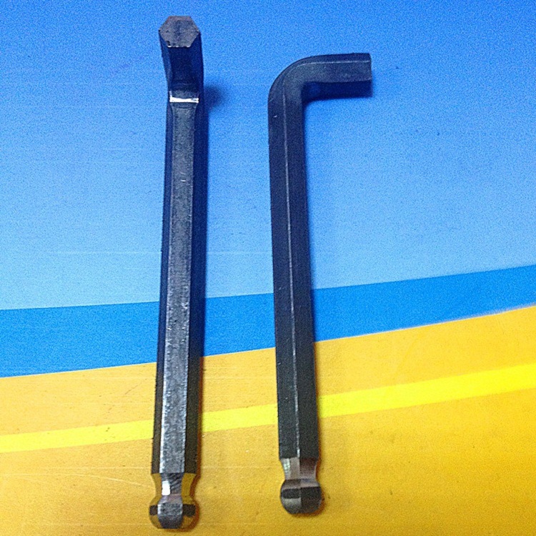 厂家产销家具螺丝适配中高碳钢加硬淬火L形球头六角扳手M5*15*65