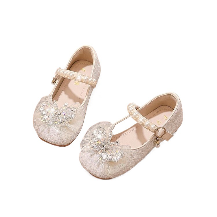 Zapatos de Cristal para Niña de Tela de Lentejuelas, Suela Suave con Cierre Adhesivo, para Escenario