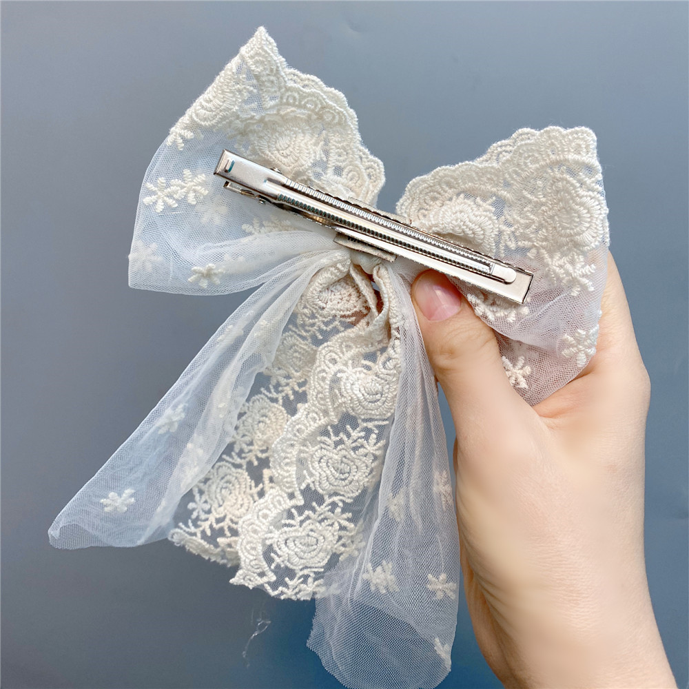 Fashion Lace Bow Long Ribbon Hairpin display picture 3