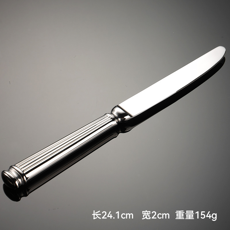 エイン304鍛打ローマ柱ホテルステンレス食器ステーキナイフフォークスプーンケーキシャベル共用スプーンクリーム|undefined