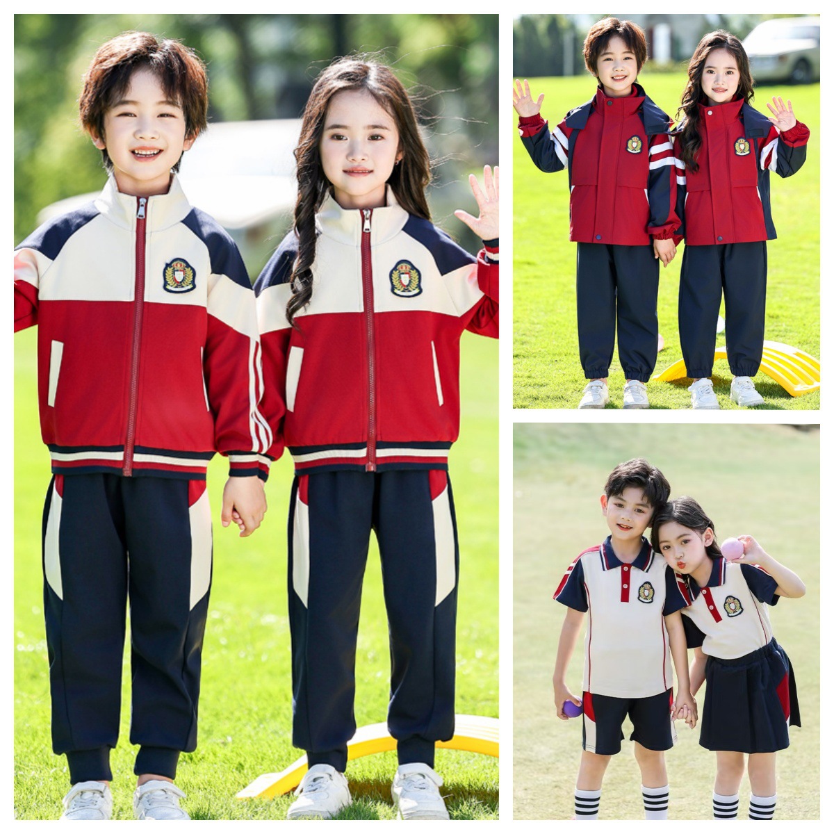 School Uniforms for Primary School Students, Autum Sports Meeting Opening Ceremony Group Uniforms, Kidsren's Class Uniforms, Spring and Autum Three-Piece Kindergarten Uniforms