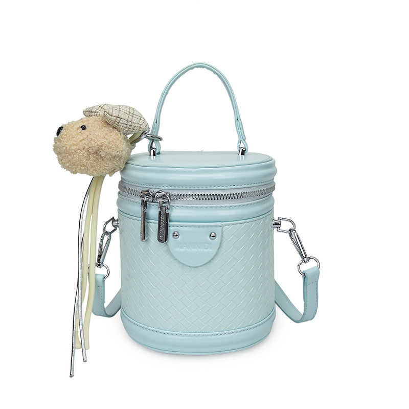 Bolsos de cubo de mano de alta sensación de tejido, bolsas de mano de mujer transfronterizas nuevas moda portátiles de lujo ligero bolsas de hombro