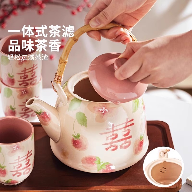 新婚夫婦、婚約、持参金、結婚式、実用的な高級ティーポット、リビングルームティーセット、新築祝いのカップ|undefined
