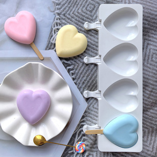 4 Lian Da Love Ice Cream 486 Ice Cream Silicone Mold Popsicle Ice Cream Making Summer Party Supplies
