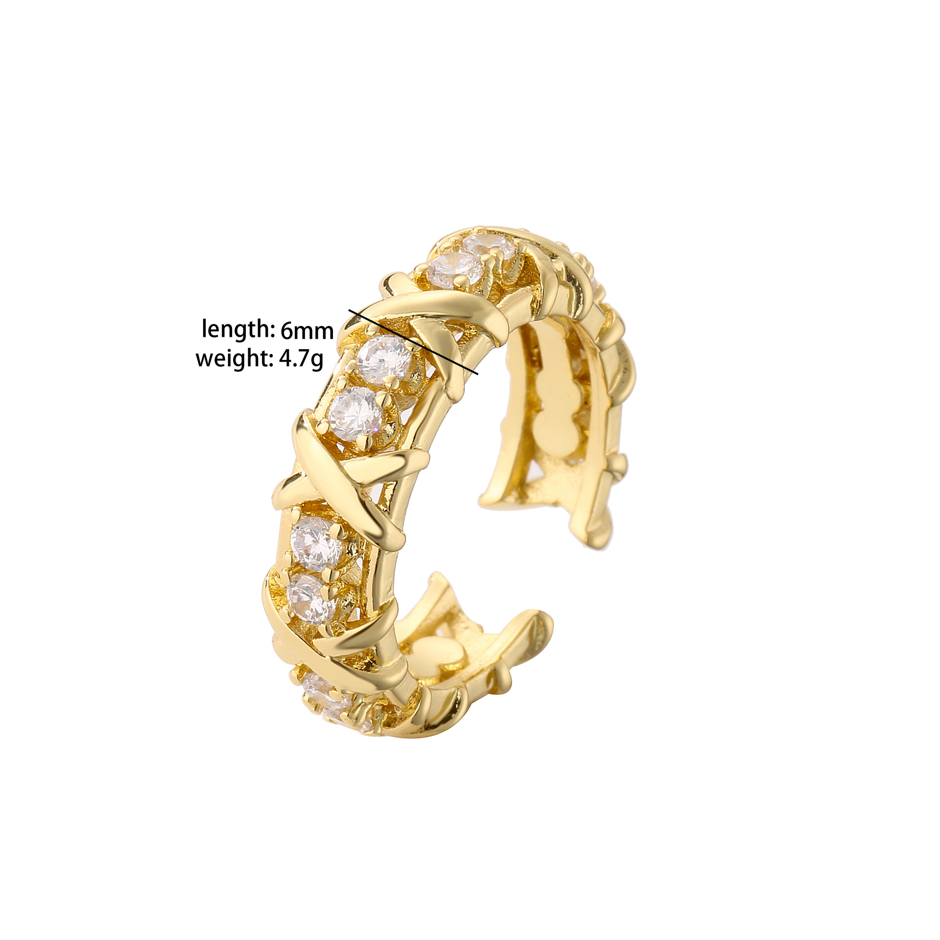 Womenu0027S Fashion Simple Style Geometric Heart Alloy Zircon Rings Copper Rings