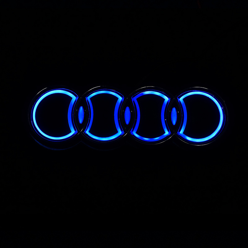 Luz de logotipo de coche 5D adecuada para Audi Luz de logotipo de coche luz fría luminosa Q3 Q5 A1 A3 T Luz de logotipo de coche LED logotipo luminoso