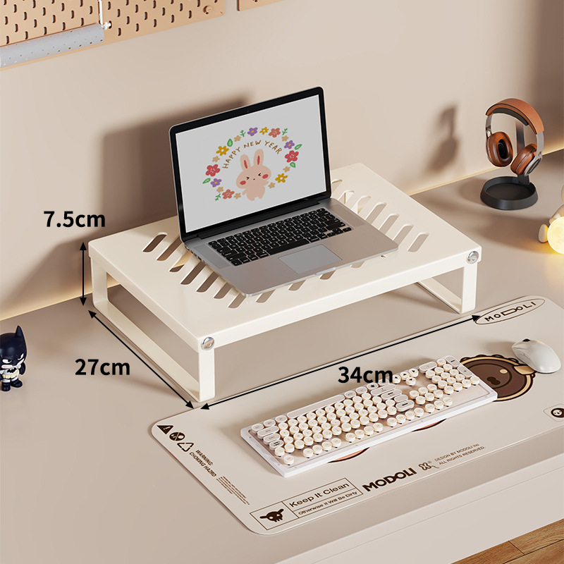 Soporte Elevador para Laptop de Hierro Plegable con Disipación de Calor para Oficina