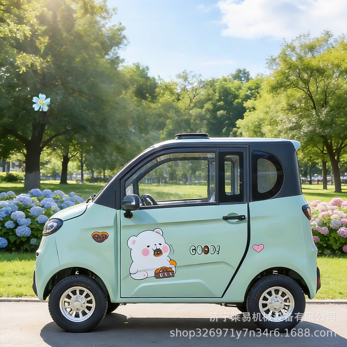 2026 nuevo 1000w de cuatro ruedas, scooter doméstico pequeño viejo Le litio eléctrico vehículo eléctrico de baja velocidad totalmente cerrado image 3