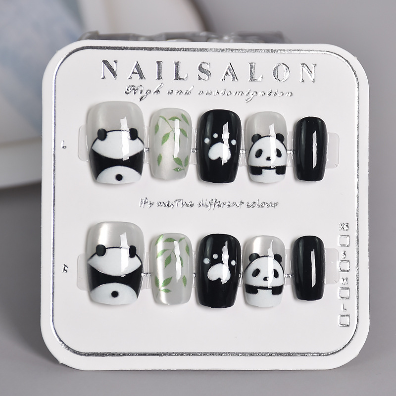 30 piezas de uñas de ojo de gato pegatinas de uñas lindas dibujos animados usar uñas niños usar productos terminados de uñas corto largos estudiantes