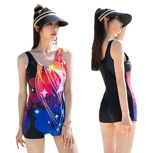 New swimwear that hides fat, women's slimming swimwear, student ladies' one-piece conservative sports high-end plus size