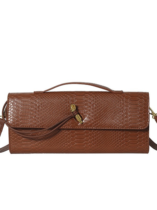 Nuevo cross-border cocodrilo de hombro bolso nicho de alto nivel horizontal bolso de cena de mano bolso de mujer