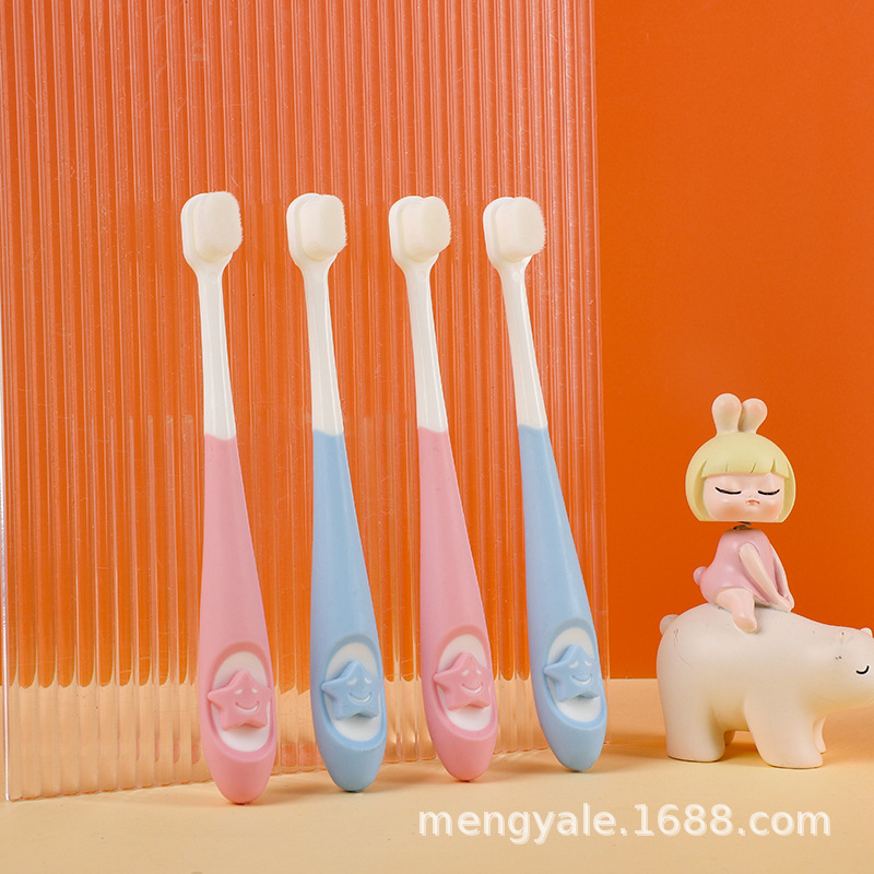 Children's toothbrush 2-8 years old cute little star ten thousand fine soft hair small head baby toothbrush independent installation generation of foreign trade