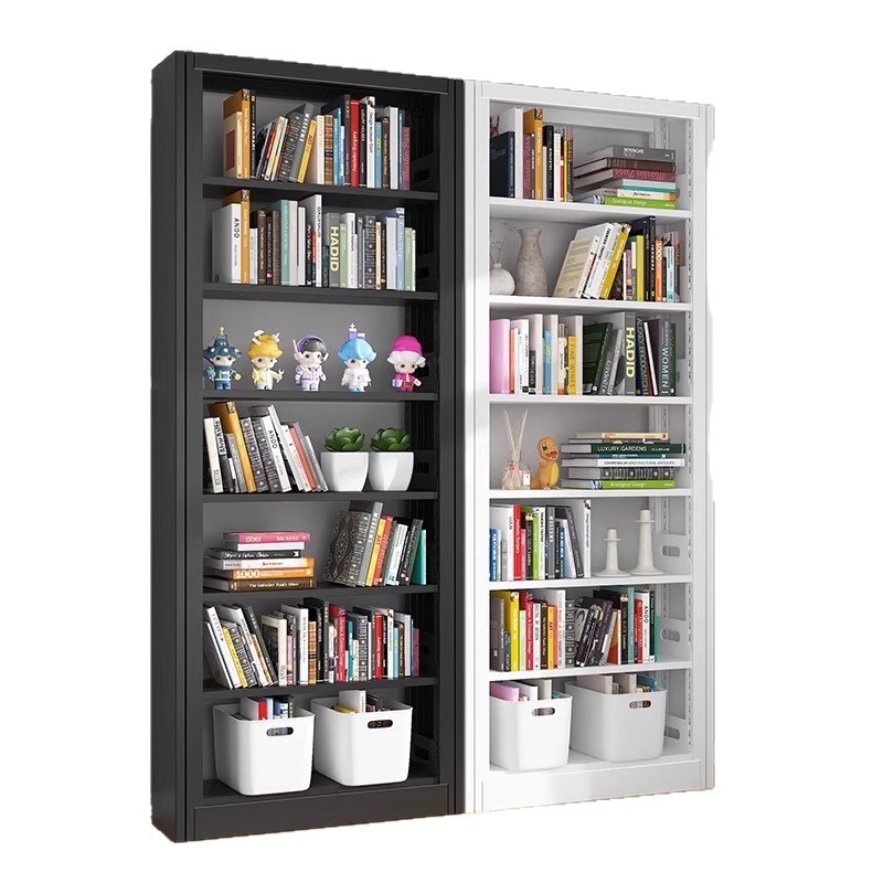 Biblioteca sala de estar estantería de acero estante estante librería doméstica niños almacenamiento estante de libros pintados grueso piso armario de mano