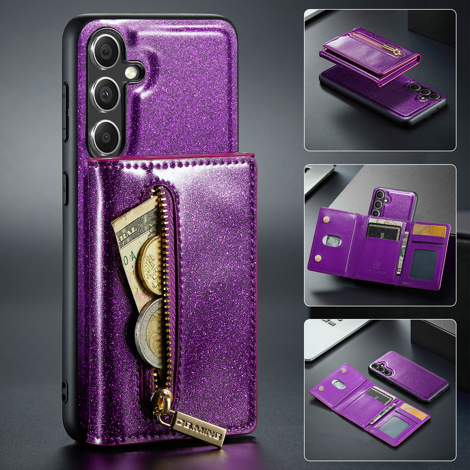 M3 per Samsung S20 FE due in uno borsa per schede flash custodia per cellulare S20 FE custodia protettiva con cerniera magnetica_voghion.com