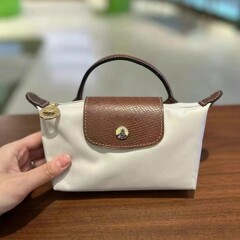 フランスのLongxiangバッグ、ミニ餃子バッグ、ミニ携帯電話バッグ、クロスボディバッグ、ハンドバッグ、コンパクトでファッショナブルなコイン化粧品バッグ