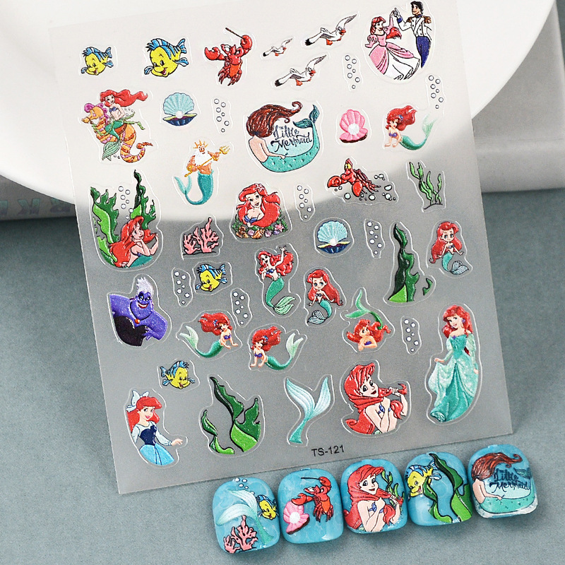 Nail Art Stereo Marine Life Mermaid Nail Sticker DIY Children's Fun Water Cup Hand Account Decoration Sticker Direct Selling Nail Art Stereo Marine Life Mermaid Nail Sticker DIY Children's Fun Water Cup Hand Account Decoration Sticker Direct Selling