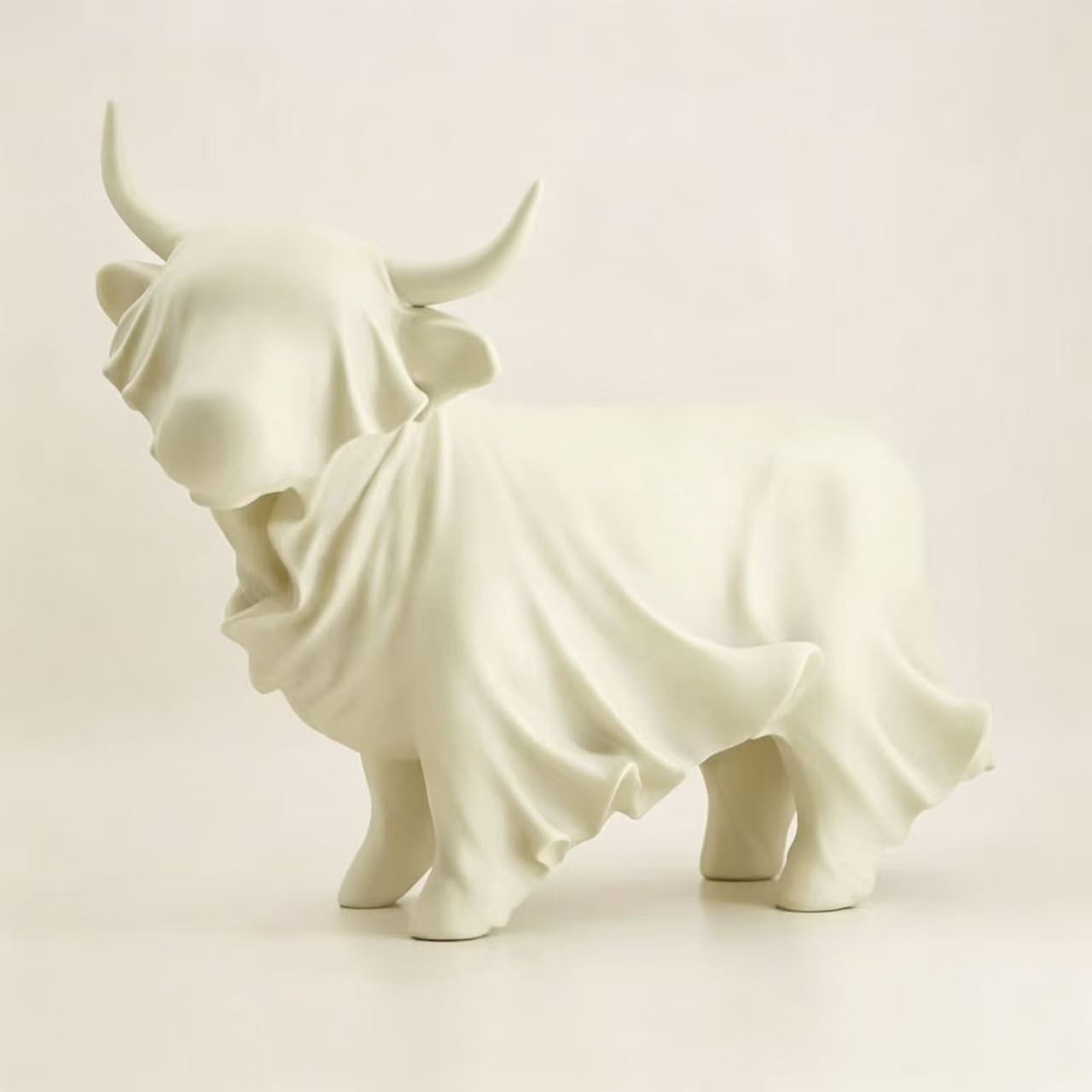 抖音爆款跨境新品ghost dog statue幽灵 牦牛万圣节装饰树脂摆件