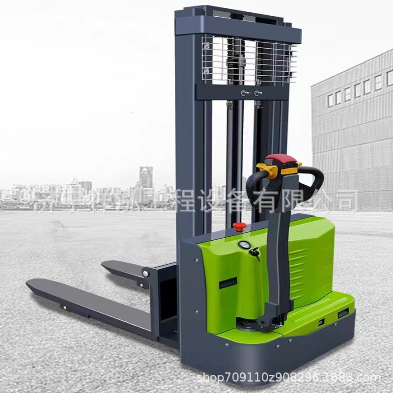 全电动步行式堆垛车 便捷式电动叉车 手扶式电动叉车