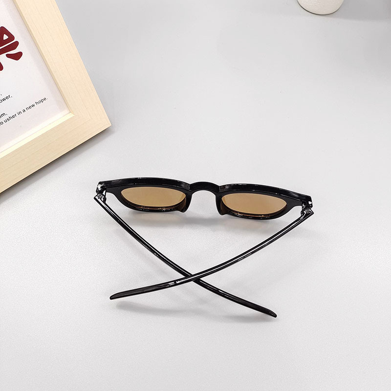 Synthetic Resin Material New Black Frame Transparent Color Children's Sunshade Sunglasses