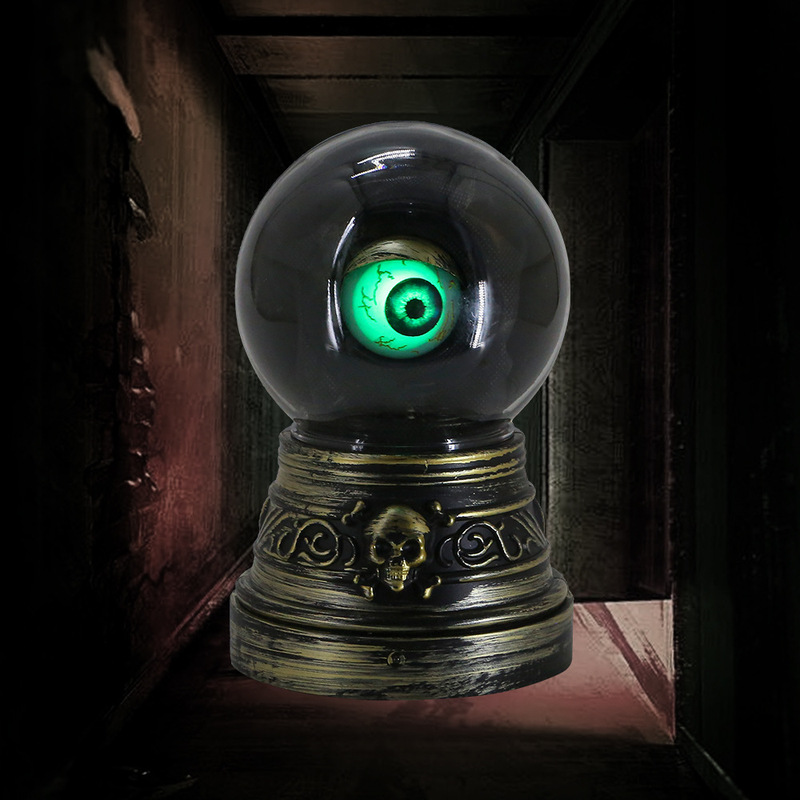Halloween atmosphere ornaments wink magic ball control light control induction horror magic mirror photo frame COS trick bar props