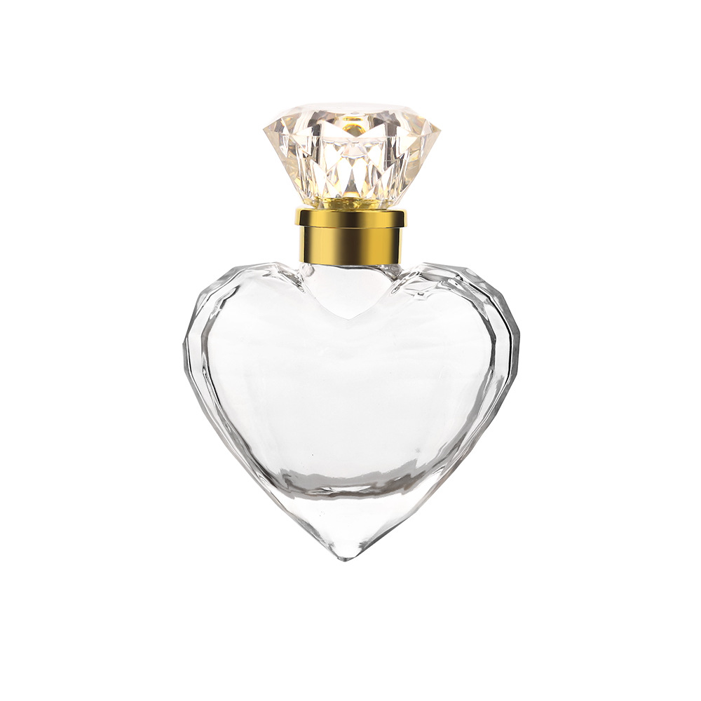 Love specific admite la fabricación de botellas vacías de vidrio de perfume transparente artesanal con tapa de aspersor, botellas de spray portátiles