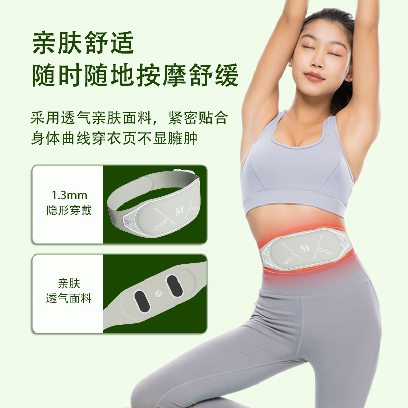 2025新款腰部按摩器 电脉冲理疗热敷护腰 家用充电便携多功能腰带|undefined