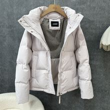 新款短款连帽可拆鹅绒服简约时尚女装鹅绒服潮