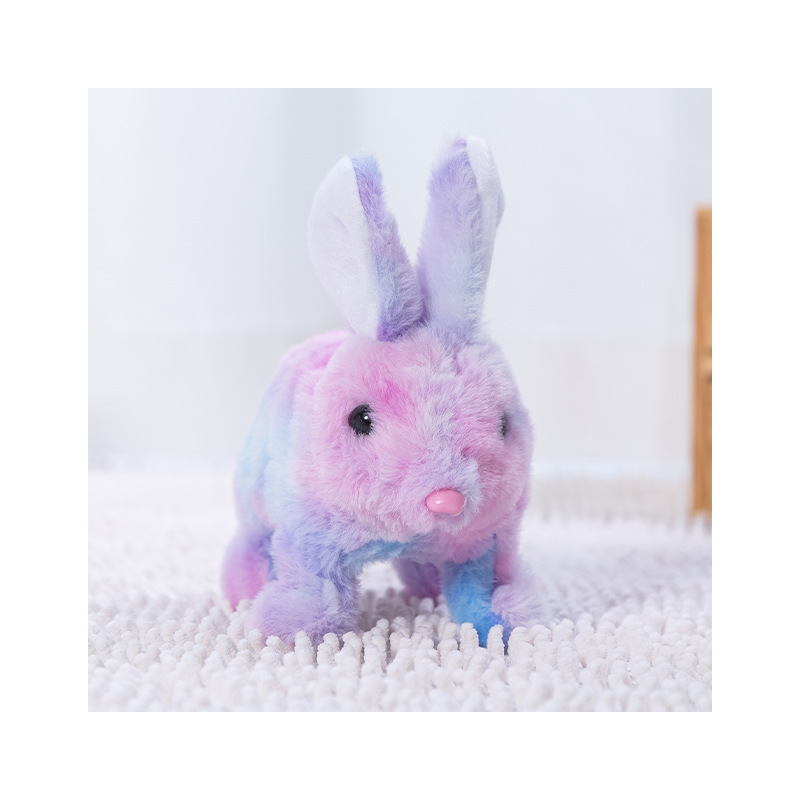Conejo Blanco de Peluche Eléctrico de Plástico Interactivo