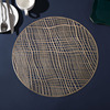 Cross -border circular irregular texture hollow PVC Western food cushion Nordic light luxury wind insulation dining table cushion