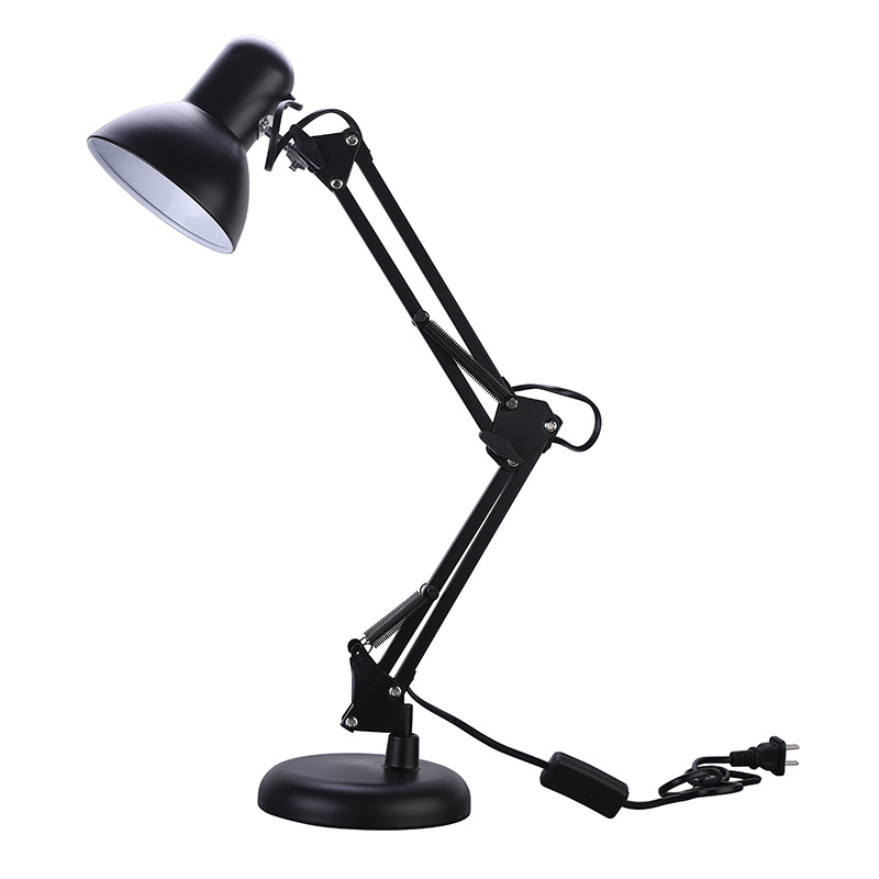Lámpara de escritorio LED de brazo largo con protección ocular para estudiar, leer, trabajar, lámpara de escritorio con clip de brazo largo plegable creativa, lámpara de escritorio para arte de pestañas y uñas