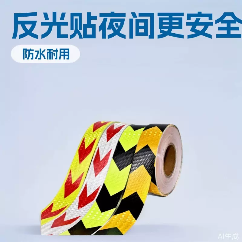晶格汽车反光贴货车保险杠箭头导向标防水防晒反光贴地贴警示标识