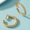 Metal woven earrings, ear clips with pigtail, European style, simple and elegant design