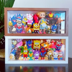 Bubble Mart 3D Hollow 5cm Photo Frame Figure Doll Figure Glass Display Box Blind Box Storage Box Wall Hanging