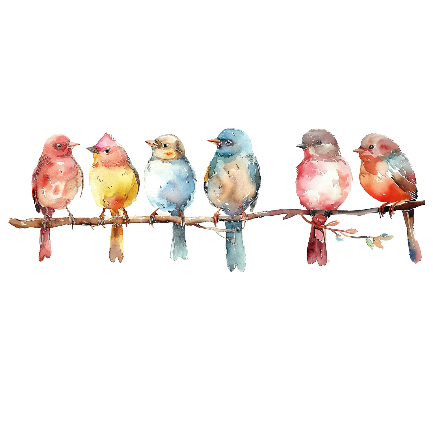 Amazon transfronterizo en un grupo de pájaros coloridos pegatinas de pared para la decoración de la sala de estar del dormitorio pegatinas autoadhesivas