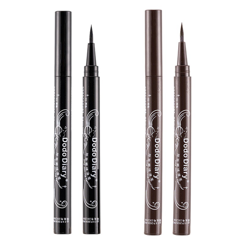 Dodiary Eyeliner Liquid Pen Ultra-Fine Women's Non-Smudge Waterproof Black Brown Cross-Border Exclusive Supply
