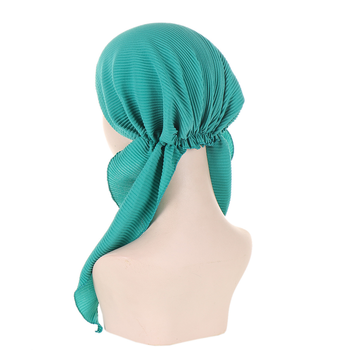 cappello musulmano a turbante con cappello curvo finale da donna in tinta unita in stock_voghion.com