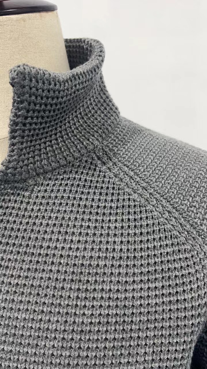 357g Weight Long Sleeve Sleeve Length Single Breasted Placket Type Polyester Fabric Type Long Top Length Sweater Tops Type Casual Occasion Standing Collar Neckline Slim Fit Type Solid Color Pattern Winter, Autumn Season Men's Gender Simple Style Style Men's Simple Style Solid Color Single Breasted Sweater 16