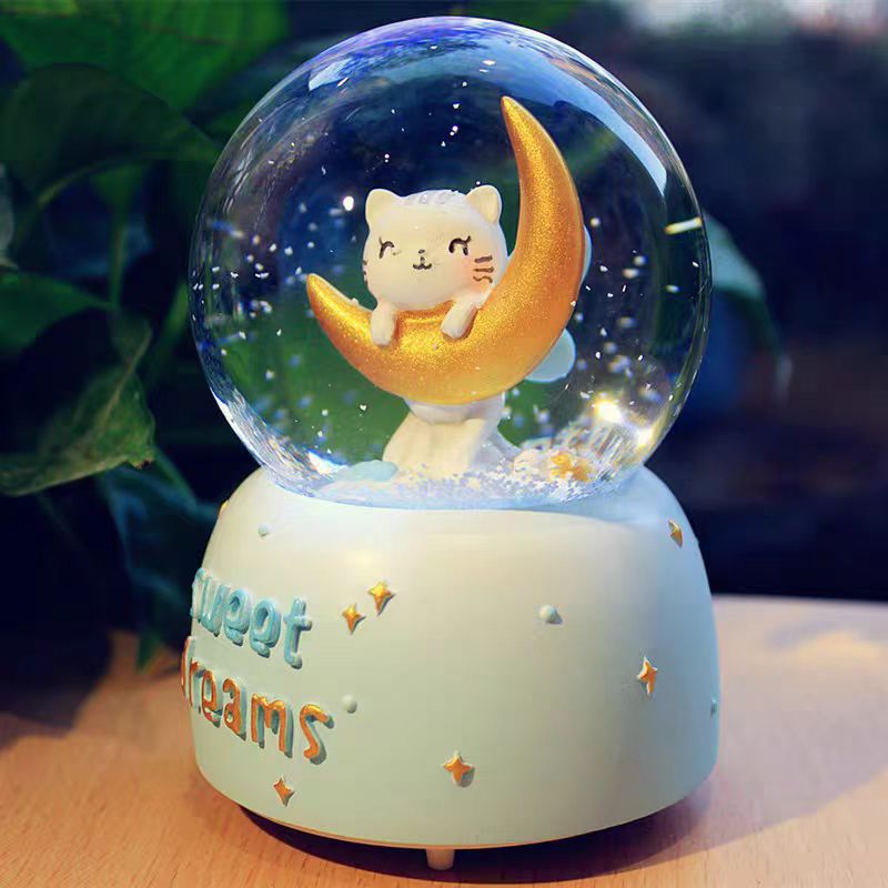 Venta directa de fábrica bola de cristal música caja de música para enviar compañeros de clase niña niña niña regalo de cumpleaños niña princesa día del niño