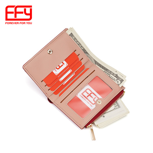Trendy simple new short wallet women's ins stone pattern wallet multiple card slots large capacity women's card holder cross-border