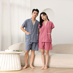 彩棉高品质汗蒸服桑拿服足疗按摩浴衣睡衣浴衣酒店沐足汤泉服浴服