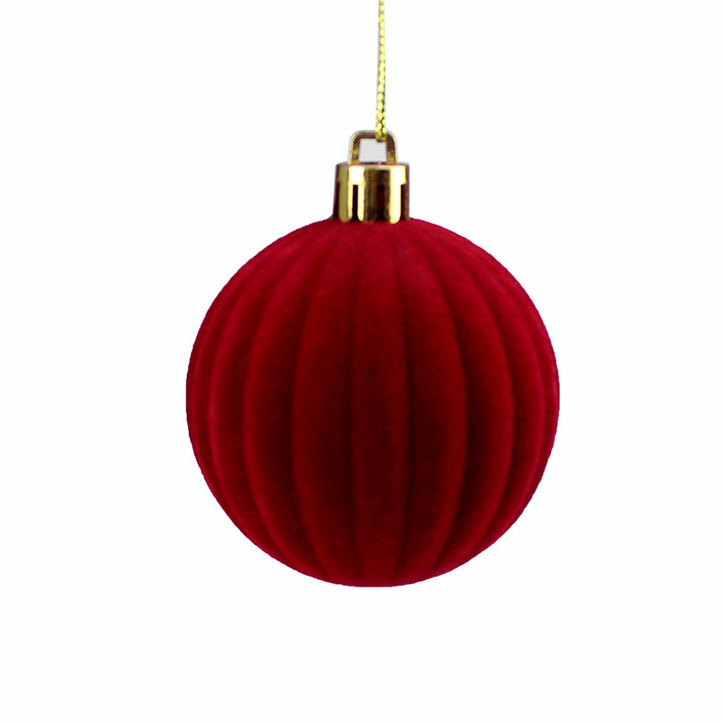 Bolas de Navidad flocadas bolas de Navidad bolas de decoración de Navidad árbol de Navidad colgando bolas multicolores opcionales directas de fábrica image 6