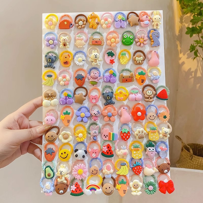 Bebé lindo de alto valor facial de cabello de la niña no lastimó el cabello de dibujos animados de cabello para niños anillo de cabello de cabello