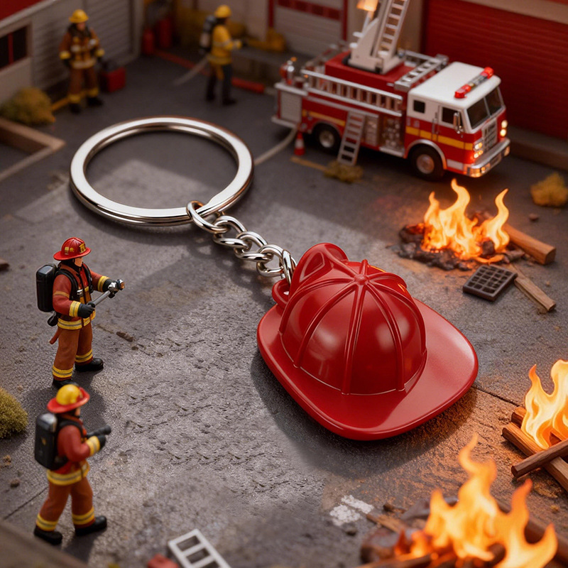 Creative And Safe Fire Day Commemorative Gift, Firefighter Keychain Pendant, Customized Practical Small Gift With High_voghion.com