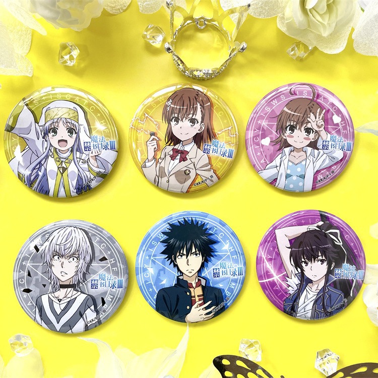Hoshibashi A Certain Magical Index Railgun Misaka Mikoto Badge Cartoon Badge Enamel Five-Pointed Star Craft Collaboration