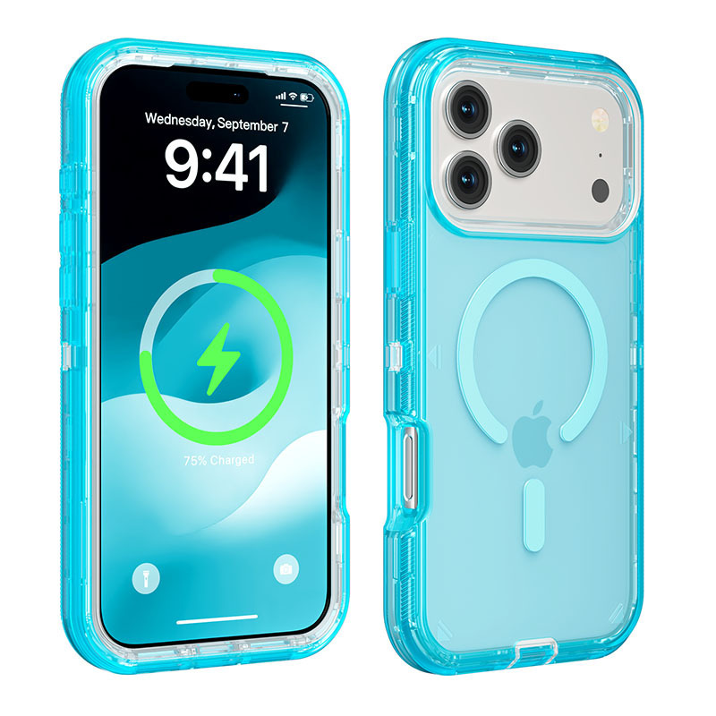IPhone 16 14 13 12 11 15 Pro Maxマグネット式携帯ケース透明三合一耐落下防止|undefined