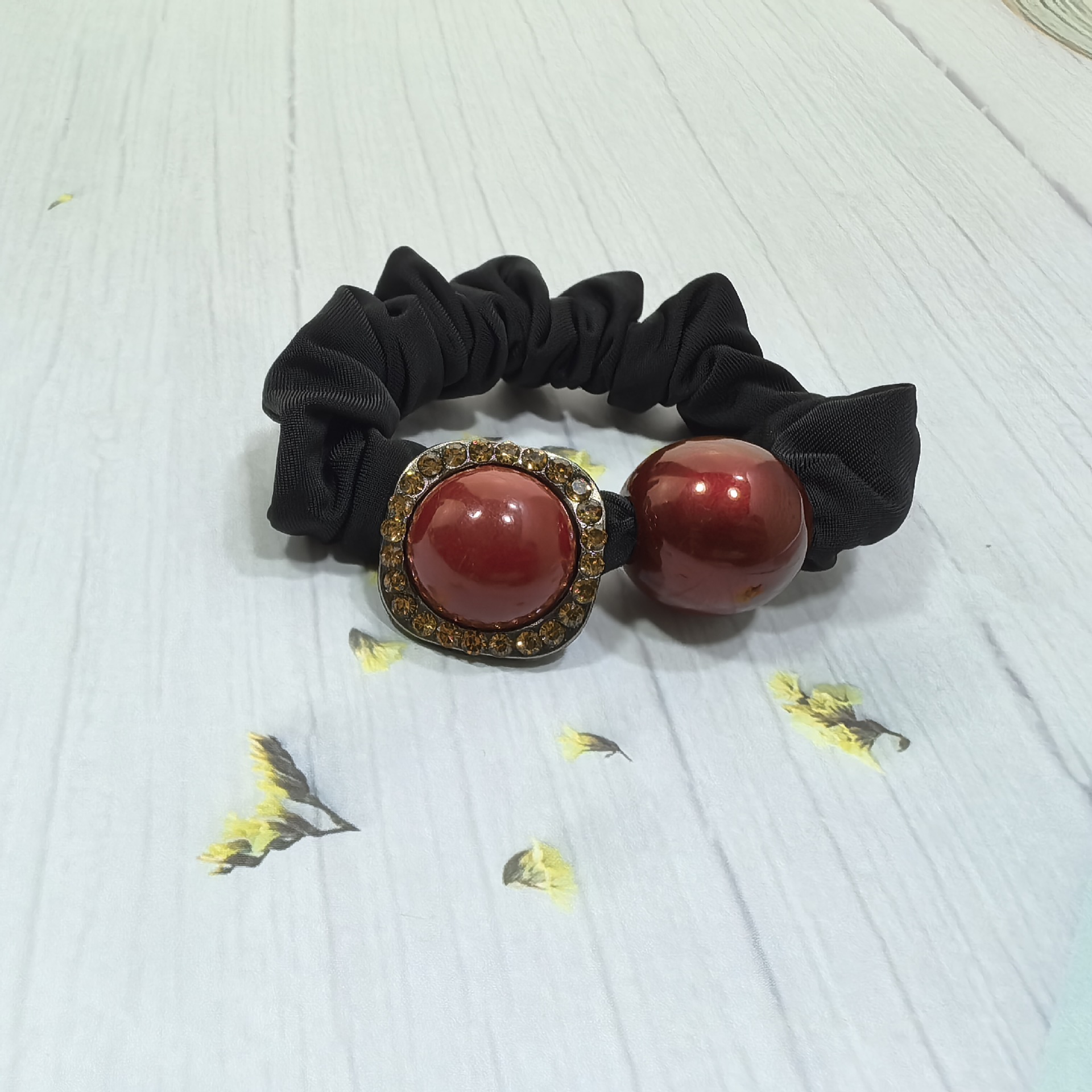 샴페인 컬러 라운드 비즈