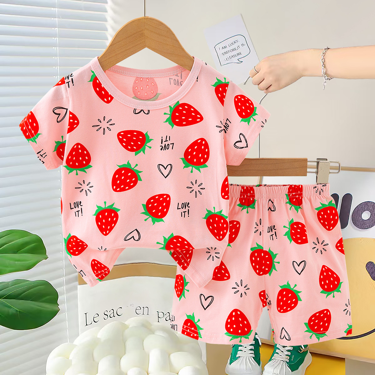 儿童短袖套装夏季男童衣服薄款辛苦女童T恤夏装宝宝童装